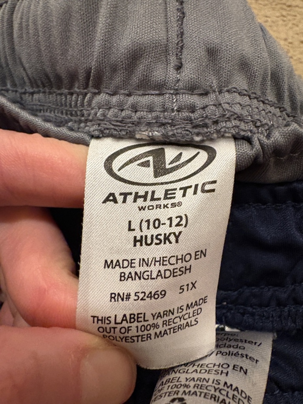 Boys husky Athletic Shorts - Black, Red, Gray, Navy - Picture 7 of 9